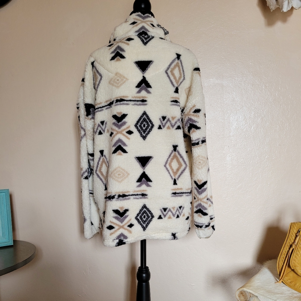 CAMPER Soft Tribal Quarter Zip Pullover - Picture 16 of 16